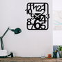 Wallity Enzoclock - S021 Reloj de Pared Decorativo de Metal Negro